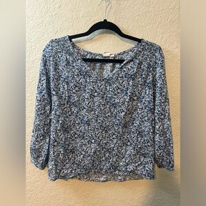 GAP Floral Long Sleeve Top, Size Small